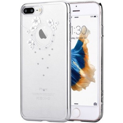 Apple iPhone 7 (iPhone 8) Devia Crystal Garland Swarovski plastikinis skaidrus permatomas siabrinis dėklas su kristalais / Pried