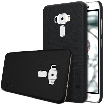 Asus Zenfone 3 5.5 (ZE552KL) Nillkin Frosted Shield juodas plastikinis dėklas + apsauginė ekrano plėvelė / Priedai.lt