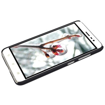 Asus Zenfone 3 5.5 (ZE552KL) Nillkin Frosted Shield juodas plastikinis dėklas + apsauginė ekrano plėvelė / Priedai.lt