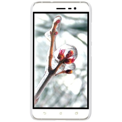 Asus Zenfone 3 5.5 (ZE552KL) Nillkin Frosted Shield baltas plastikinis dėklas + apsauginė ekrano plėvelė / Priedai.lt