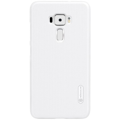 Asus Zenfone 3 5.2 (ZE520KL) Nillkin Frosted Shield baltas plastikinis dėklas + apsauginė ekrano plėvelė / Priedai.lt