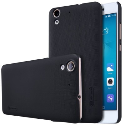 Nillkin Frosted Shield Huawei Y6 II 2 juodas plastikinis dėklas + apsauginė ekrano plėvelė / Priedai.lt