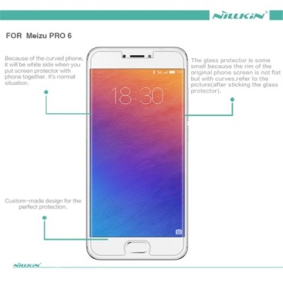 Meizu Pro 6 „Nillkin“ Amazing H+ Pro Tempered Glass sustiprintos apsaugos apsauginis ekrano stiklas 0.2 mm / Priedai.lt