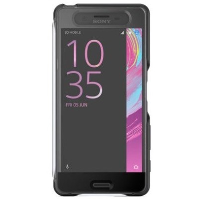 Originalus Sony Style Cover Touch juodas atverčiamas dėklas / Priedai.lt