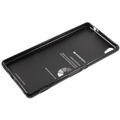 Sony Xperia XA Ultra (F3212, F3216) juodas Mercury kieto silikono (TPU) dėklas / Priedai.lt