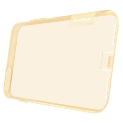 Apple iPhone 7 (iPhone 8) Nillkin Nature plonas skaidrus (permatomas) silikoninis TPU rudas dėklas / Priedai.lt