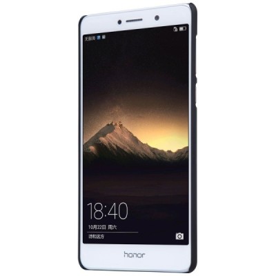 Huawei Honor 6X (2016) Nillkin Frosted Shield juodas plastikinis dėklas + apsauginė ekrano plėvelė / Priedai.lt