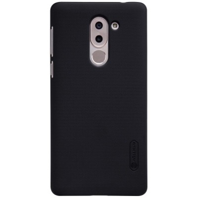 Huawei Honor 6X (2016) Nillkin Frosted Shield juodas plastikinis dėklas + apsauginė ekrano plėvelė / Priedai.lt
