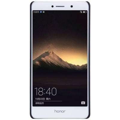 Huawei Honor 6X (2016) Nillkin Frosted Shield juodas plastikinis dėklas + apsauginė ekrano plėvelė / Priedai.lt