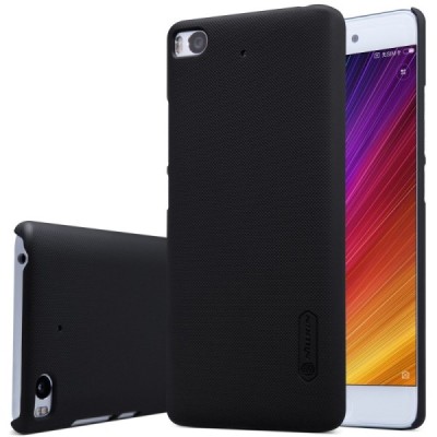 Xiaomi Mi 5S Nillkin Frosted Shield juodas plastikinis dėklas + apsauginė ekrano plėvelė / Priedai.lt
