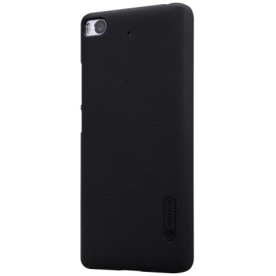 Xiaomi Mi 5S Nillkin Frosted Shield juodas plastikinis dėklas + apsauginė ekrano plėvelė / Priedai.lt