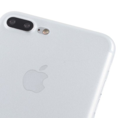 Ploniausias pasaulyje plastikinis skaidrus Apple iPhone 7 Plus (iPhone 8 Plus) baltas dėklas - nugarėlė / Priedai.lt
