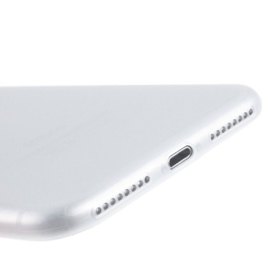 Ploniausias pasaulyje plastikinis skaidrus Apple iPhone 7 Plus (iPhone 8 Plus) baltas dėklas - nugarėlė / Priedai.lt