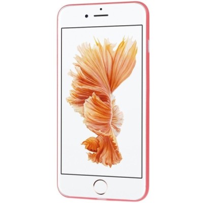 Ploniausias pasaulyje plastikinis skaidrus Apple iPhone 7 Plus (iPhone 8 Plus) raudonas dėklas - nugarėlė / Priedai.lt