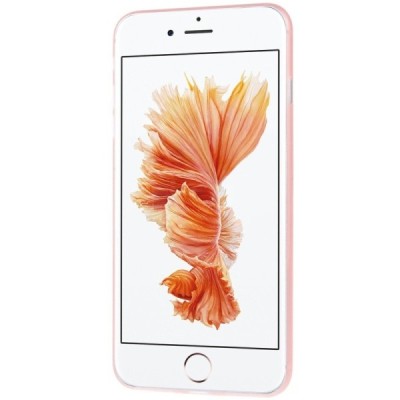 Ploniausias pasaulyje plastikinis skaidrus Apple iPhone 7 Plus (iPhone 8 Plus) šviesiai rožinis dėklas - nugarėlė / Priedai.lt