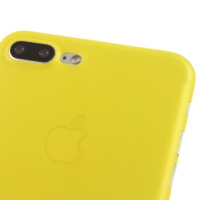 Ploniausias pasaulyje plastikinis skaidrus Apple iPhone 7 Plus (iPhone 8 Plus) geltonas dėklas - nugarėlė / Priedai.lt