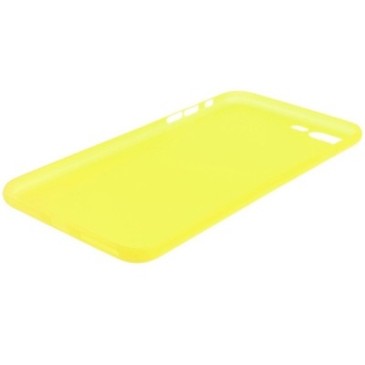 Ploniausias pasaulyje plastikinis skaidrus Apple iPhone 7 Plus (iPhone 8 Plus) geltonas dėklas - nugarėlė / Priedai.lt