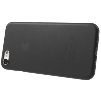 Ploniausias pasaulyje plastikinis skaidrus Apple iPhone 7 (iPhone 8) juodas dėklas - nugarėlė / Priedai.lt