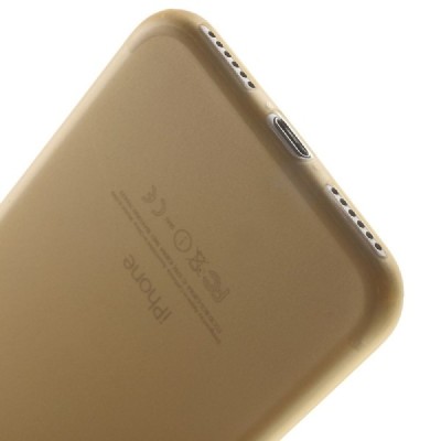 Ploniausias pasaulyje plastikinis skaidrus Apple iPhone 7 (iPhone 8) šviesiai rudas dėklas - nugarėlė / Priedai.lt