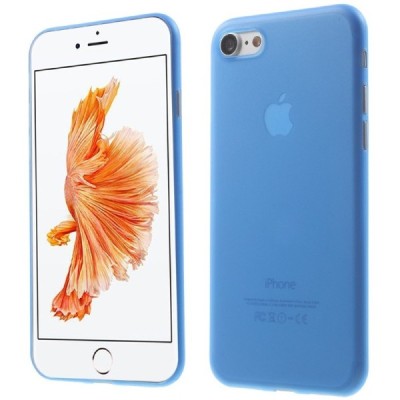 Ploniausias pasaulyje plastikinis skaidrus Apple iPhone 7 (iPhone 8) mėlynas dėklas - nugarėlė / Priedai.lt