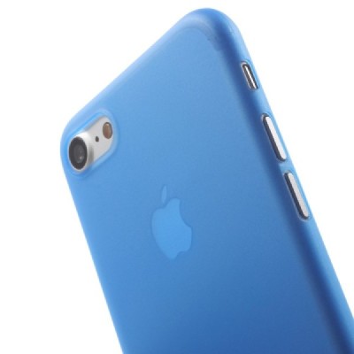 Ploniausias pasaulyje plastikinis skaidrus Apple iPhone 7 (iPhone 8) mėlynas dėklas - nugarėlė / Priedai.lt