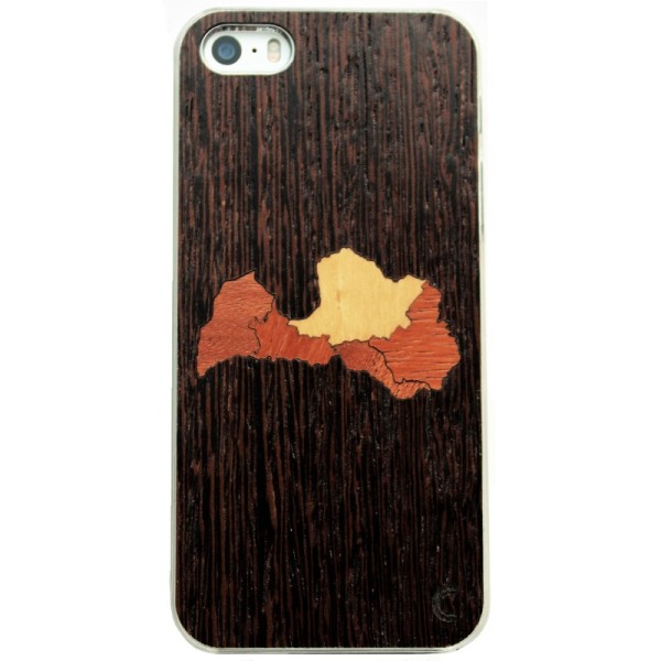 „Crafted Cover“ looduslik puit kaaned - Läti (iPhone 5 / 5S / SE 2016)