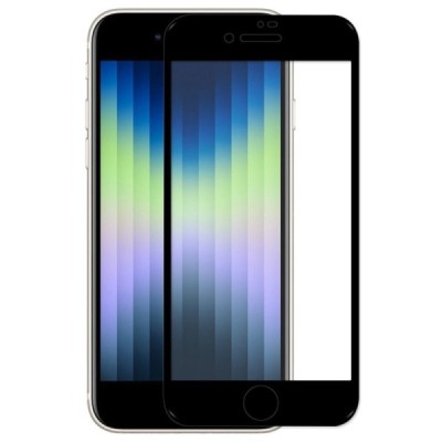 Apple iPhone 7 ir Apple iPhone 8 „Hat-Prince“ 9H Tempered Glass sustiprintos apsaugos juodas pilnai dengiantis apsauginis ekrano