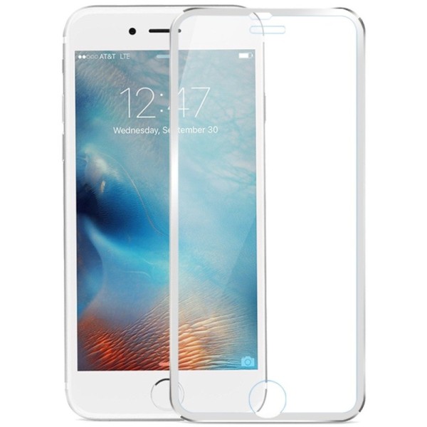 „Hat-Prince“ 9H Tempered Glass täielik katvus kaitsev ekraaniklaas 0.2 mm - hõbedane (iPhone 7 / 8 / SE 2020 / SE 2022)