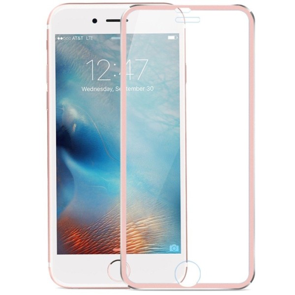 „Calans“ 9H Tempered Glass täielik katvus kaitsev ekraaniklaas 0.2 mm - roosa (iPhone 7 Plus / 8 Plus)