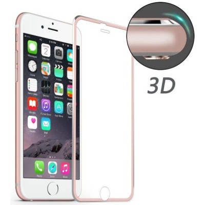 Apple iPhone 7 Plus (iPhone 8 Plus) „Calans“ 9H Tempered Glass sustiprintos apsaugos rožinis pilnai dengiantis apsauginis ekrano