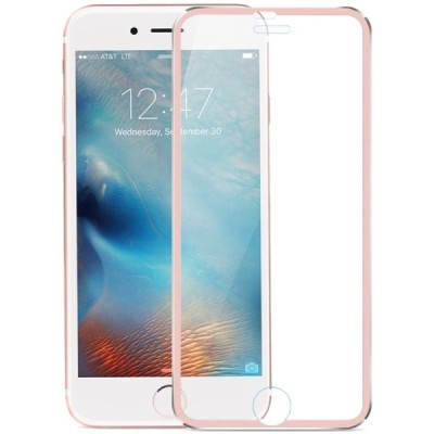 Apple iPhone 7 ir Apple iPhone 8 „Calans“ 9H Tempered Glass sustiprintos apsaugos rožinis pilnai dengiantis apsauginis ekrano st