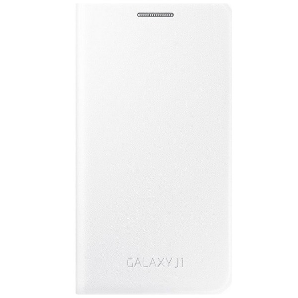 „Samsung“ Flip Wallet Cover tahke kaaned - valge (Galaxy J1 2015)