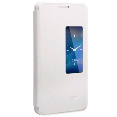 Oficialus Huawei Honor 6 Smart Flip Cover baltas atverčiamas dėklas - knygutė / Priedai.lt