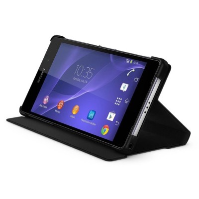 Sony Xperia Z2  juodas atverčiamas dėklas - knygutė / Priedai.lt