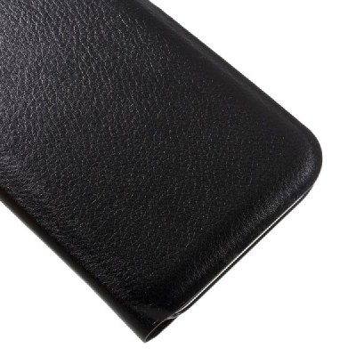 Samsung Galaxy A3 2017 (A320) juodas odinis atverčiamas Smart Wallet dėklas - piniginė / Priedai.lt