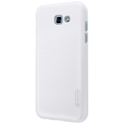 Samsung Galaxy A5 (2017) A520 Nillkin Frosted Shield baltas plastikinis dėklas + apsauginė ekrano plėvelė / Priedai.lt