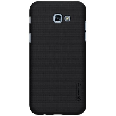 Samsung Galaxy A3 2017 (A320) Nillkin Frosted Shield juodas plastikinis dėklas + apsauginė ekrano plėvelė / Priedai.lt