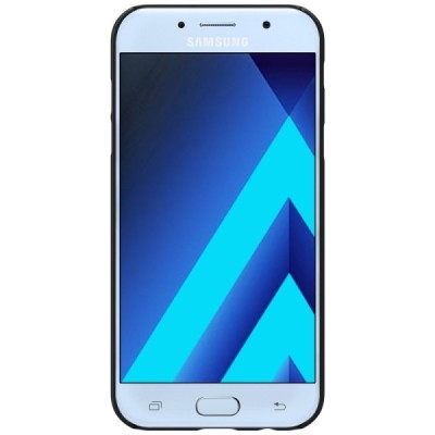 Samsung Galaxy A3 2017 (A320) Nillkin Frosted Shield juodas plastikinis dėklas + apsauginė ekrano plėvelė / Priedai.lt