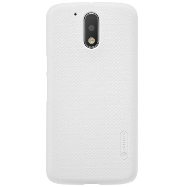 „Nillkin“ Frosted Shield kaaned - valge + ekraani kaitse (Moto G4 / Moto G4 Plus)