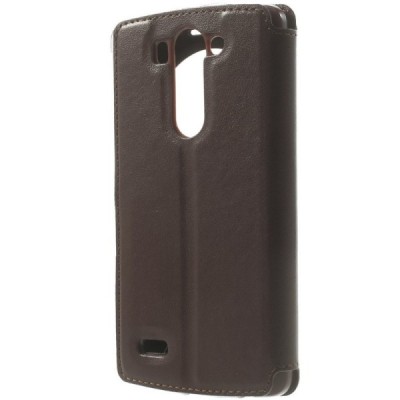 Roar Noble atverčiamas LG G3 S D722 tamsiai rudas odinis dėklas / Priedai.lt