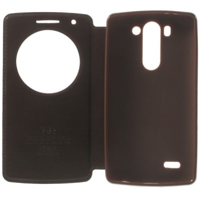 Roar Noble atverčiamas LG G3 S D722 tamsiai rudas odinis dėklas / Priedai.lt