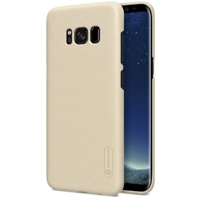 Samsung Galaxy S8 (G950) Nillkin Frosted Shield auksinis plastikinis dėklas + apsauginė ekrano plėvelė / Priedai.lt
