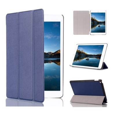 Apple iPad mini 4 (iPad mini 2019) atverčiamas tamsiai mėlynas odinis dėklas - stovas / Priedai.lt