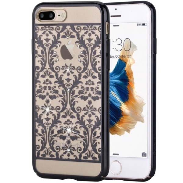 „Devia“ Baroque Swarovski kaaned - must (iPhone 7 Plus / 8 Plus)