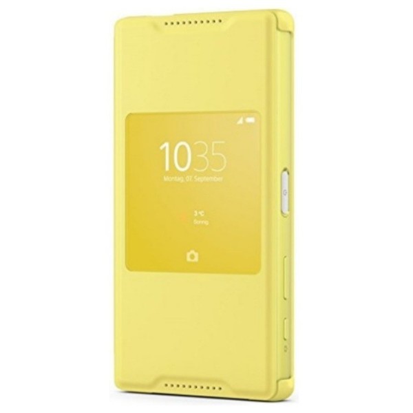 „Sony“ Style Cover Window tahke kaaned - kollane (Xperia Z5 Compact)