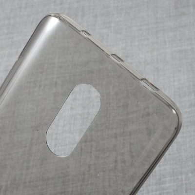 Xiaomi Redmi Note 4 skaidrus (permatomas) silikoninis TPU ploniausias pasaulyje pilkas dėklas / Priedai.lt