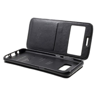 Roar Noble atverčiamas Samsung Galaxy S8 (G950) juodas odinis dėklas / Priedai.lt
