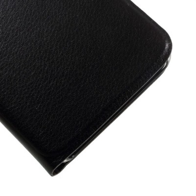 Samsung Galaxy S8+ (G955) juodas odinis atverčiamas dėklas su langeliu / Priedai.lt