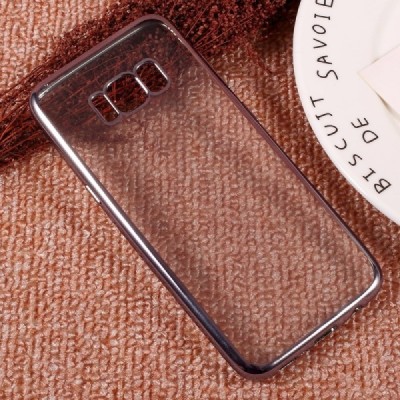 Samsung Galaxy S8 (G950) Silikoninis skaidrus dėklas, pilkas / Priedai.lt