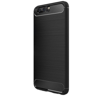 Huawei P10 Plus „Carbon“ kieto silikono TPU juodas dėklas - nugarėlė / Priedai.lt